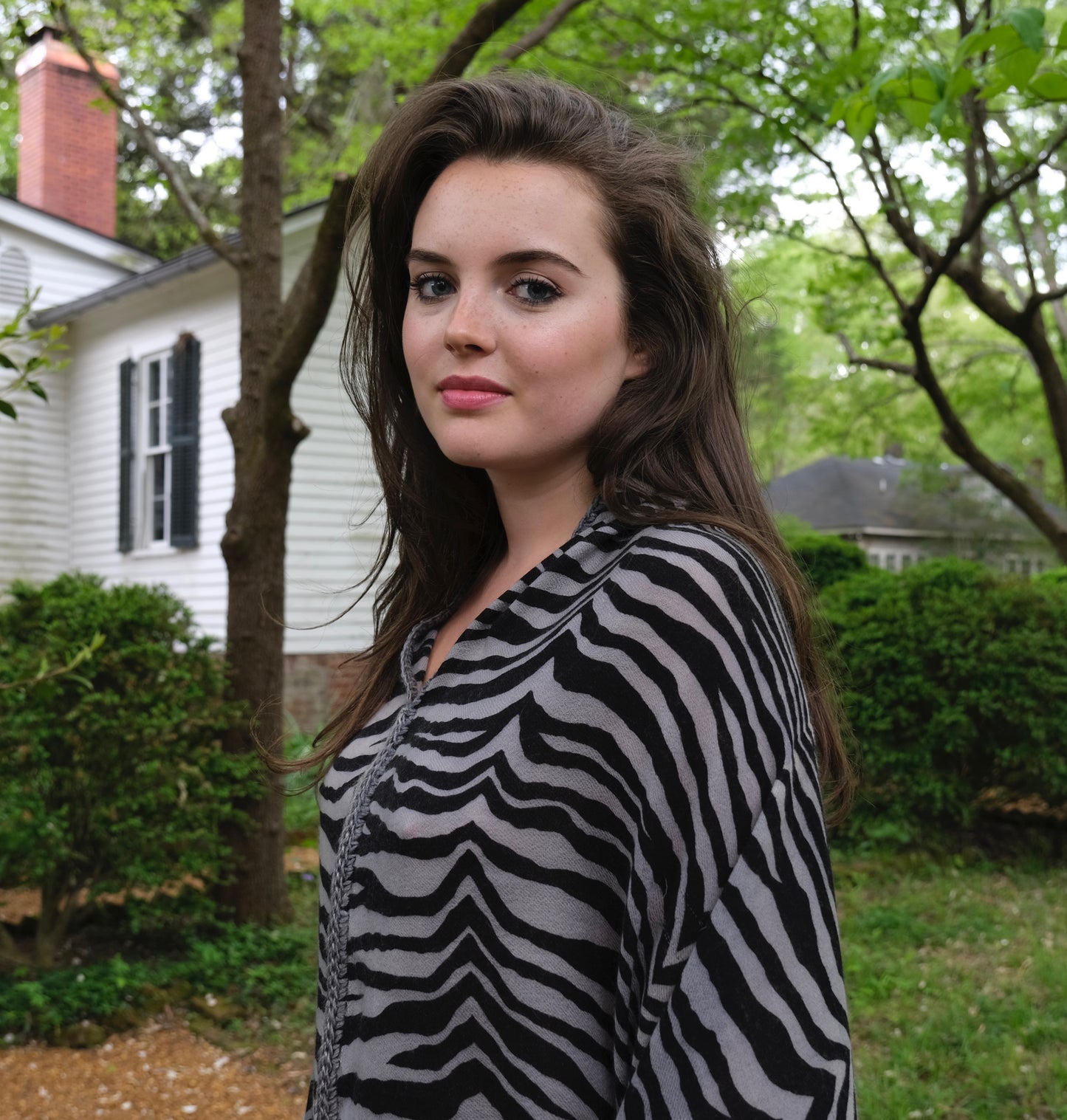 Tiger Print Cashmere Kimono