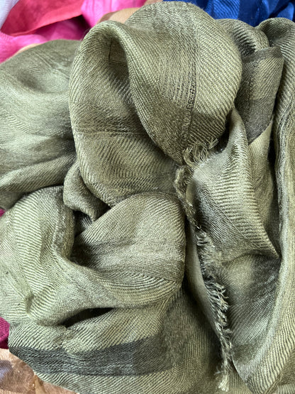 Classic Hand loomed Ribbon Silk Scarf-Wrap