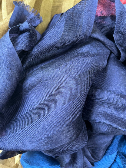 Classic Hand loomed Ribbon Silk Scarf-Wrap