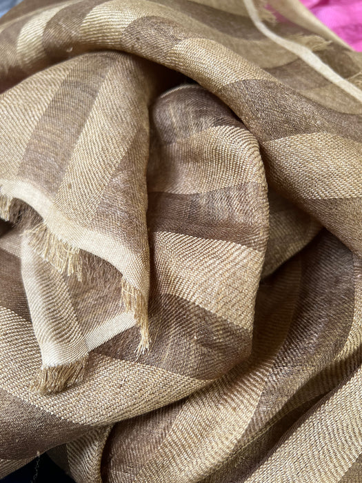 Classic Hand loomed Ribbon Silk Scarf-Wrap