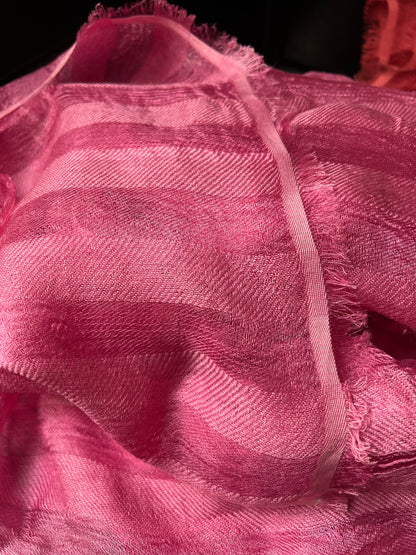 Classic Hand loomed Ribbon Silk Scarf-Wrap