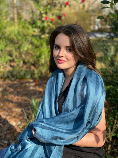 Classic Hand loomed Ribbon Silk Scarf-Wrap