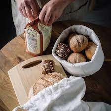 Linen Bread Basket & Butter Keeper Set